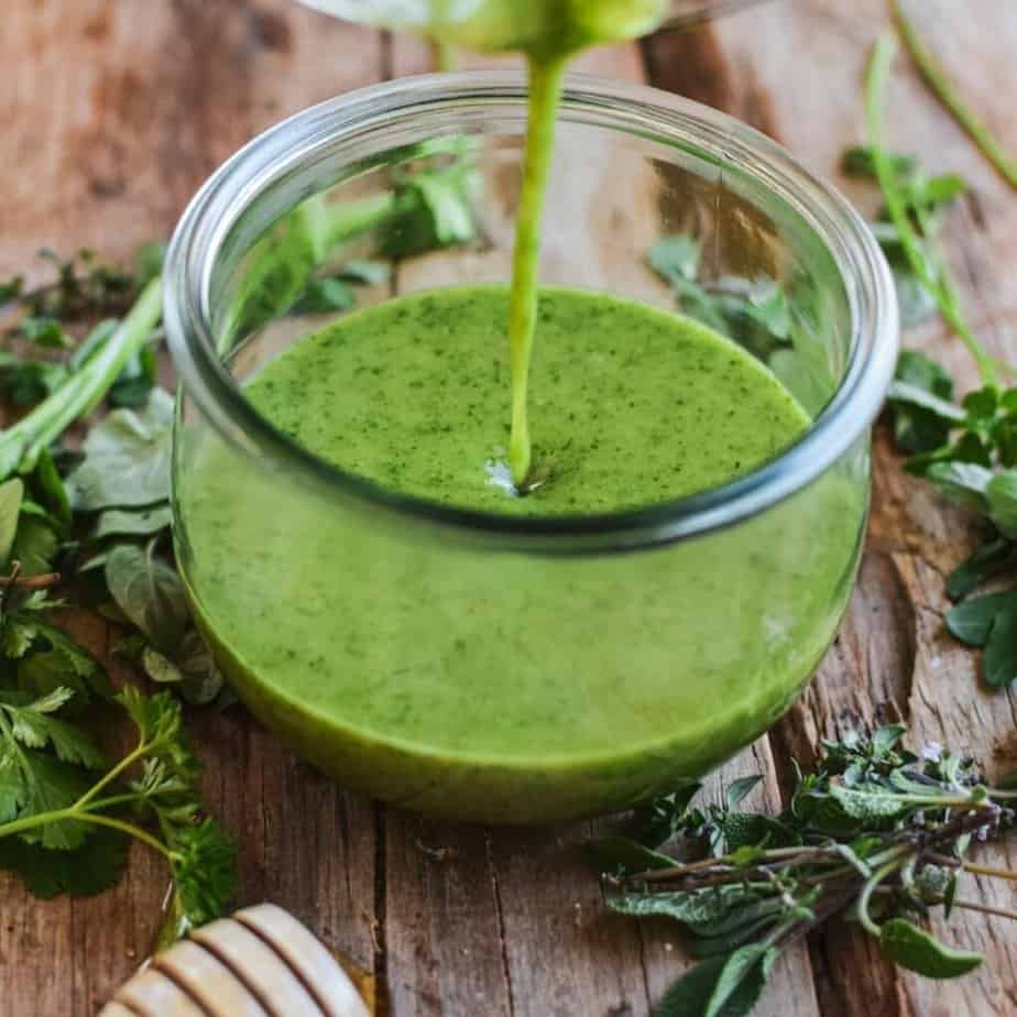 Easy Green Herb Salad Dressing