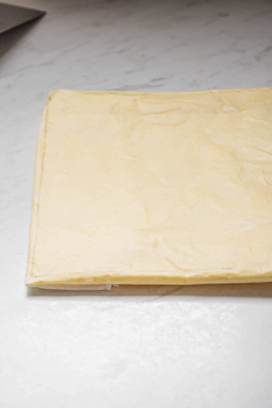 butter in baking paper.