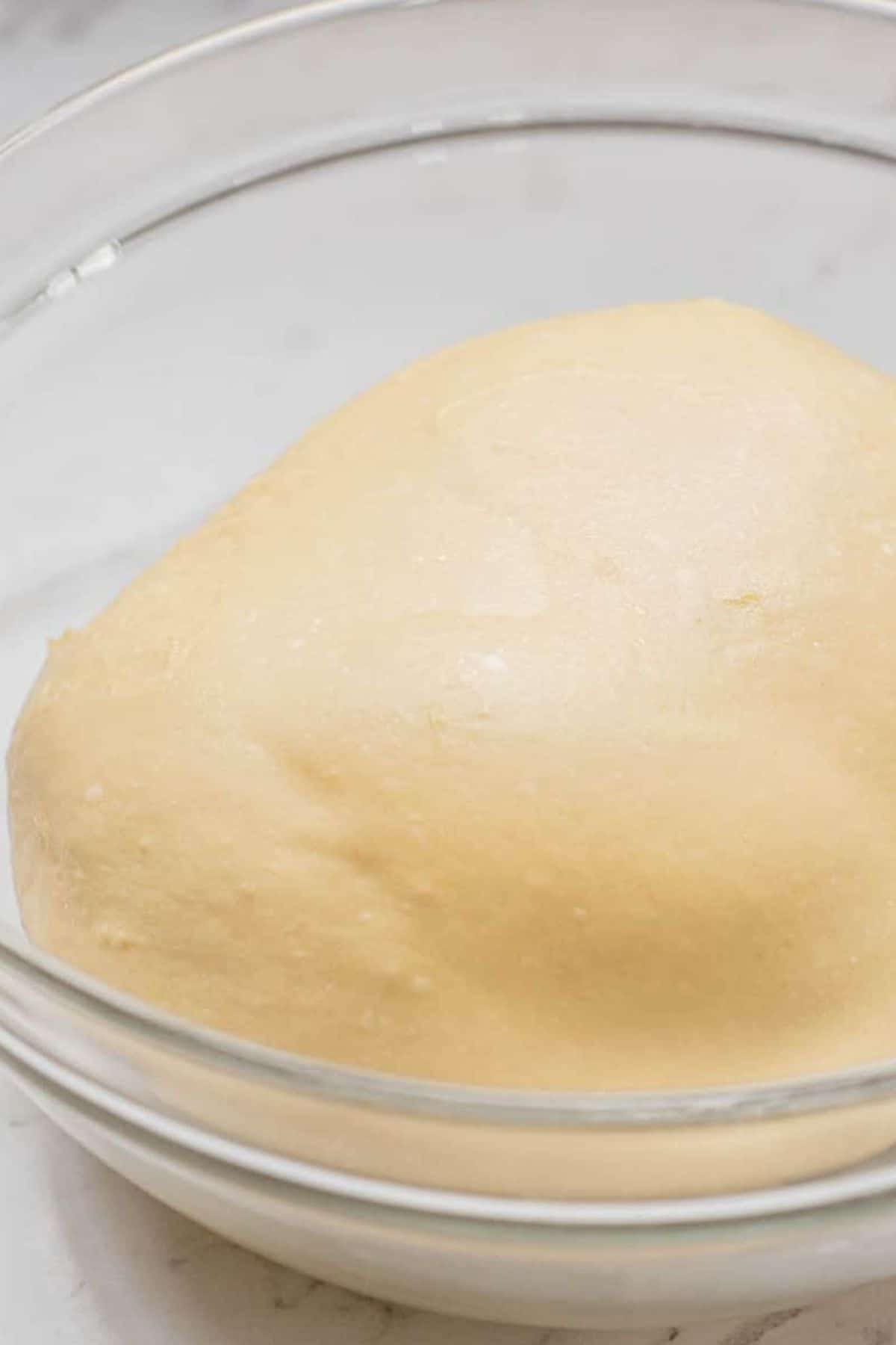 bowl of dough.